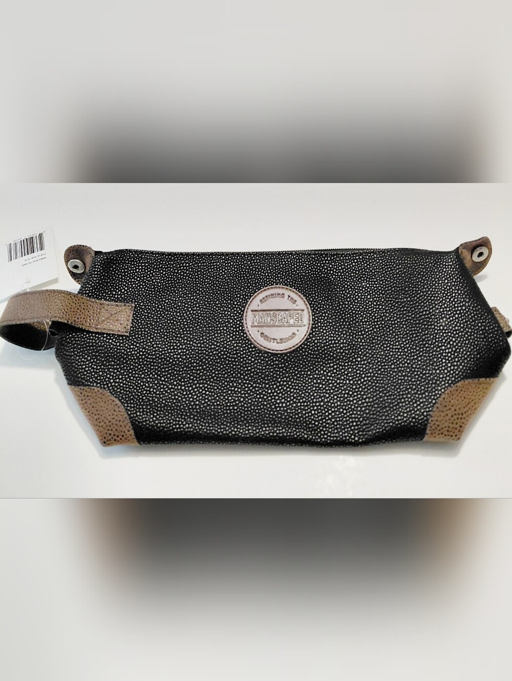 MANSCAPED THE SHED Men's Black and Brown Travel Toiletries  Bag - OS